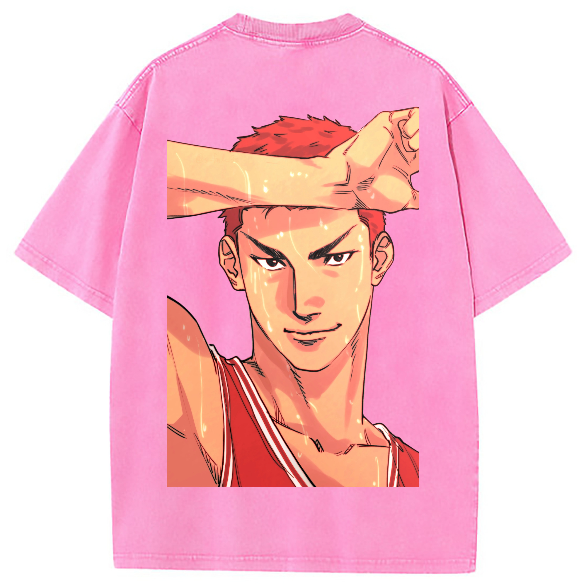 （画像用） SLAM DUNK／スラムダンク 綿100% ヴィンテージ風 半袖Tシャツ（背面プリント）